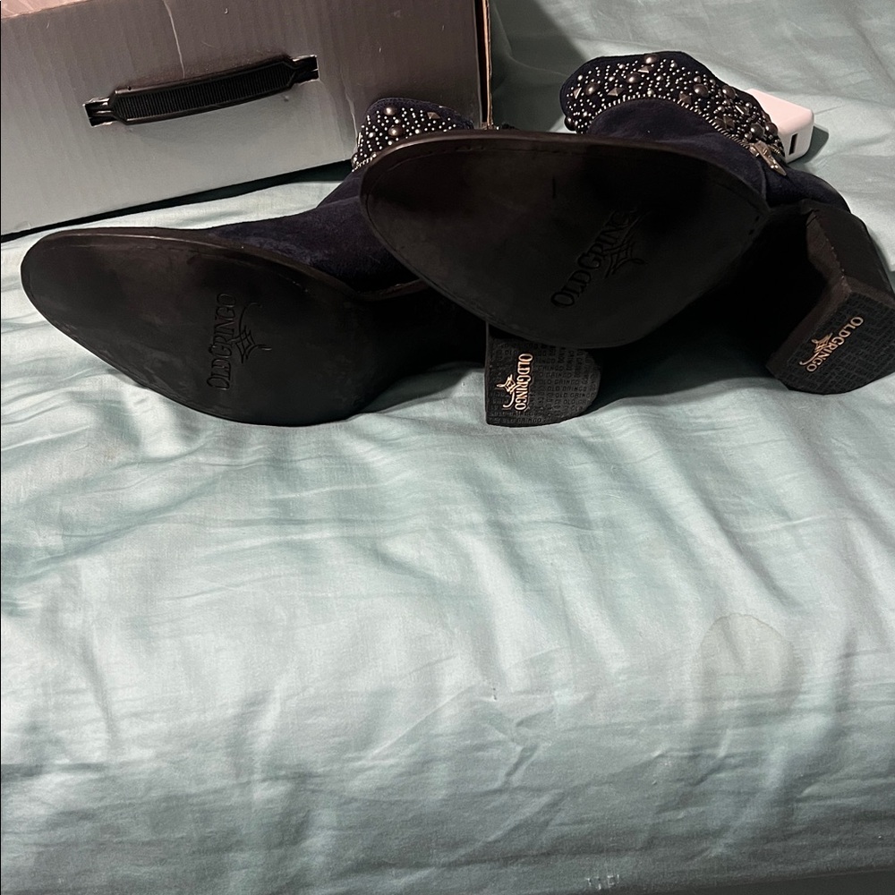 Old Gringo Studded Navy Ankle Booties - Picture 3 of 3